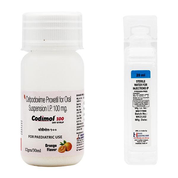 CODIMOL 100 Orange Flavor Dry syrup 30ml - Bacterial Infections-Cep