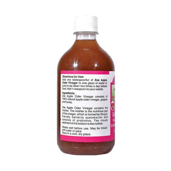 Zoe Apple Cider Vinegar Blended with Grape Juice, Honey 500 ml - Apple Cider Vinegars