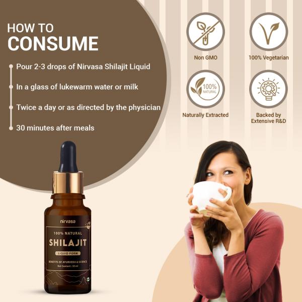 Nirvasa Shilajit Liquid (Pack of 2 x 30 ml) 1's - Sexual Care