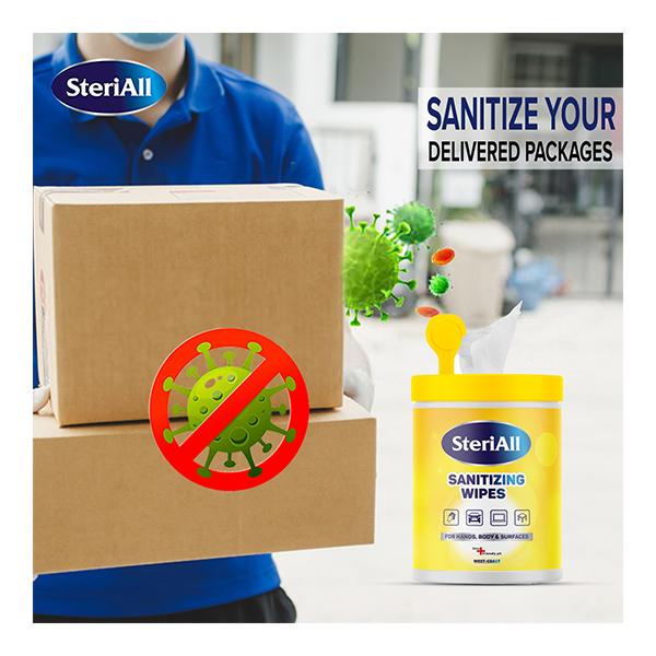 SteriAll Sanitizing Wipes (Pack of 3 x 50's) - Hand Sanitizer