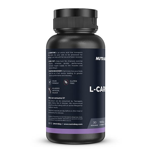 Nutrabay Pro L-Carnitine 1000mg Capsule 60's - Workout Essentials