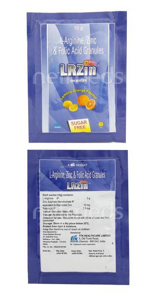 Lrzin Sugar Free Lemony Orange Flavour Granules 10gm - Supplements-Vam