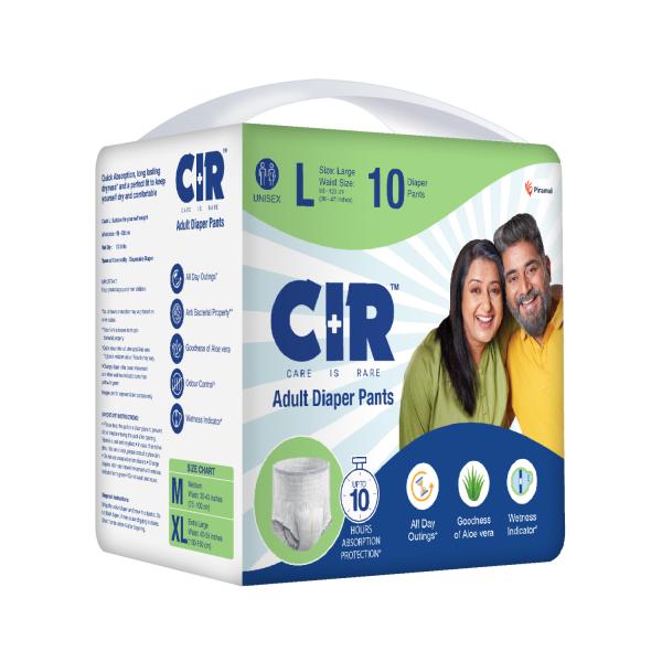 Netmeds | CIR Adult Diapers - Pants (L) 10's
