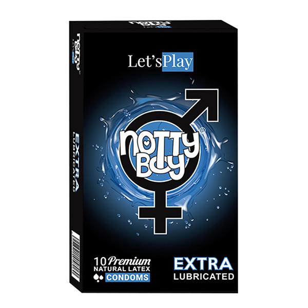 Netmeds | NottyBoy Let'sPlay Premium Lubricated Latex Condoms - Extra Lubricated 10's