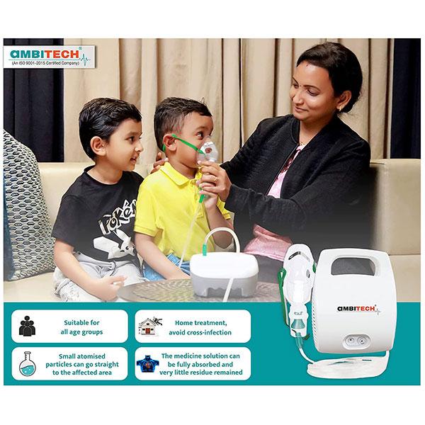Ambitech Portable Compressor Nebulizer Machine for Adults & Kids - Nebulizers / Vaporizer