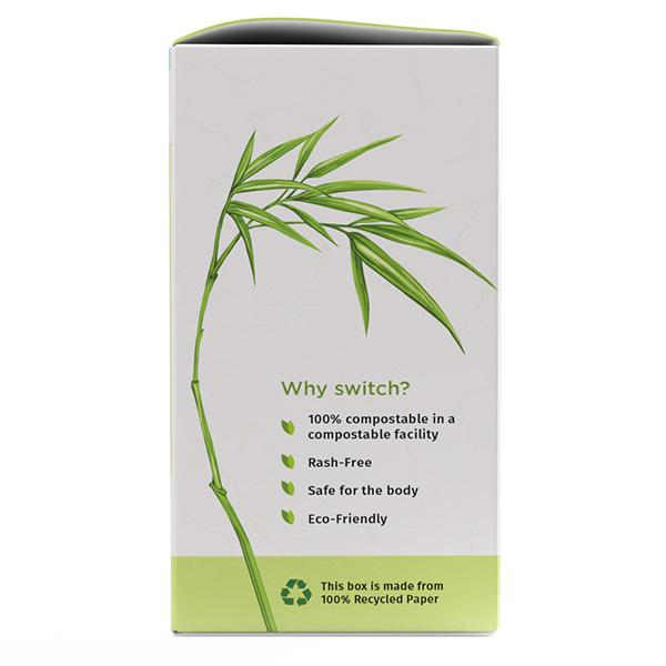 Pee Safe 100% Organic Cotton Biodegradable Sanitary Pads (Regular) 10's - Sanitary Napkins