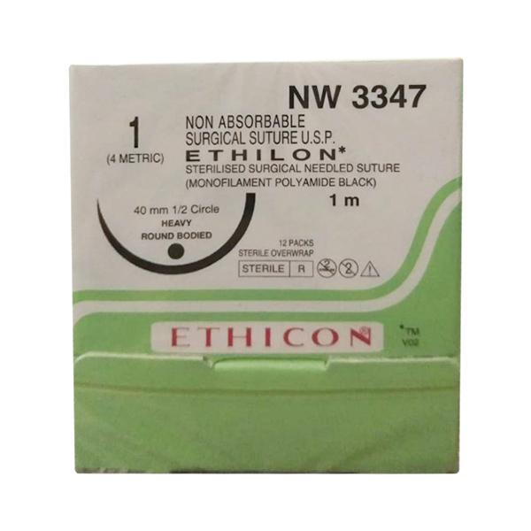 Netmeds | Johnson & Johnson Ethicon Ethilon Non Absorbable Surgical Suture (1 mtr) (NW3347) 1's