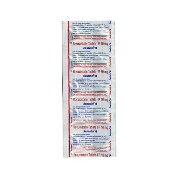Restolip 10mg Tablet 10'S - High Cholesterol-Dys