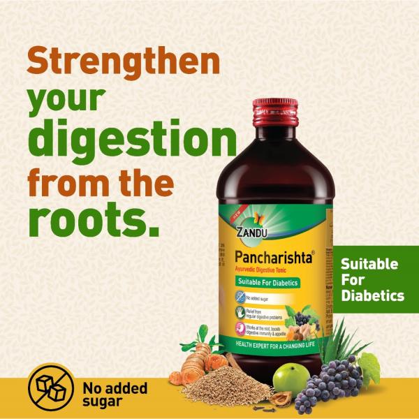 Zandu Pancharishta Digestive Tonic (For Diabetics) 650 ml - Digestive Care