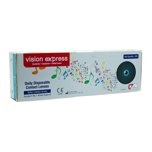 Vision Express Contact Lens Daily Disposable Hydrogel - (-9) Spherical - Eyecare Lenses