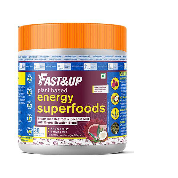 Netmeds | Fast&Up Plant Based Energy Superfoods - Unflavoured Powder 150 gm