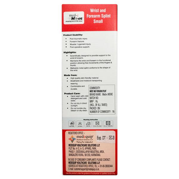 Med-e Move Wrist and Forearm Splint (S) - Right - Hand/Wrist Supports