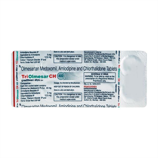 Triolmesar CH 40mg Tablet 10'S - Hypertension-Ana