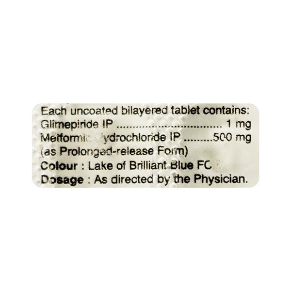 Glorimet G 1/500 Tablet 10'S - Diabetes-Ant