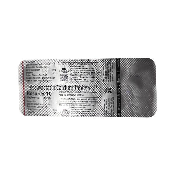 Rosurex 10Mg Tablet 10's - High Cholesterol-Dys