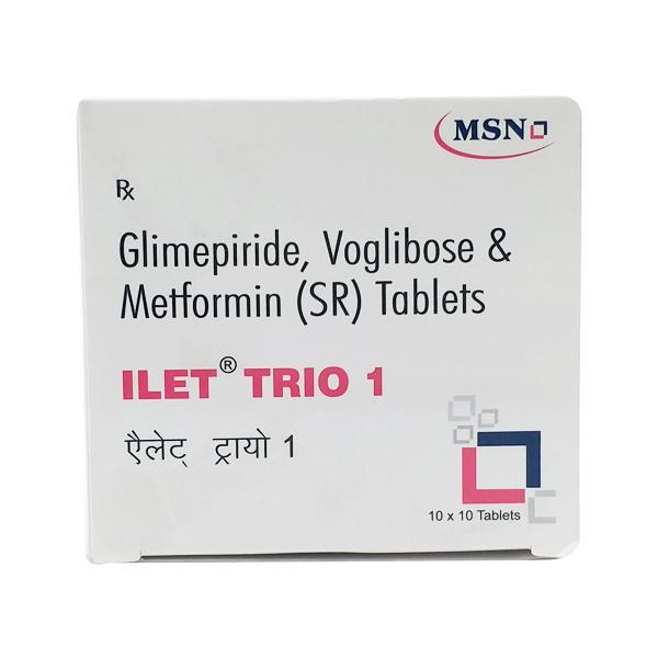 Ilet Trio 1mg Tablet 10'S - Diabetes-Ant