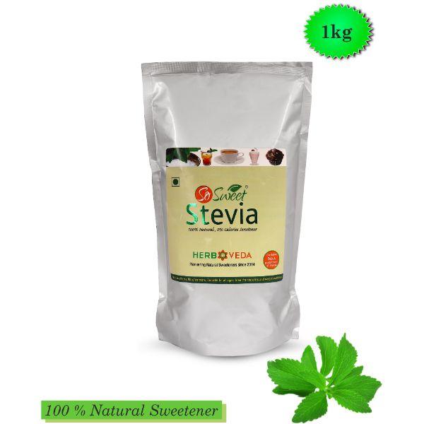 So Sweet 100% Natural Sugarfree Sweetener Stevia Spoonable Powder 1000 gm - Sugar Substitute