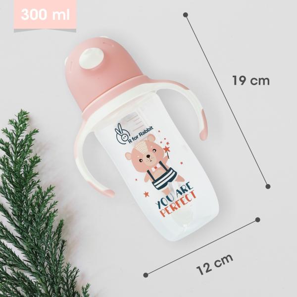 R for Rabbit Baloo Baby Straw Sipper 300 ml - Pink - Pacifiers & Teethers