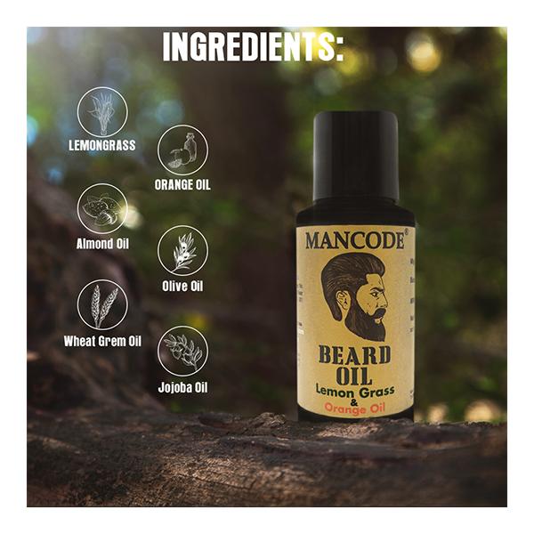 Mancode Beard Oil - Lemon Grass & Orange Oil 100 ml - Beard Oil