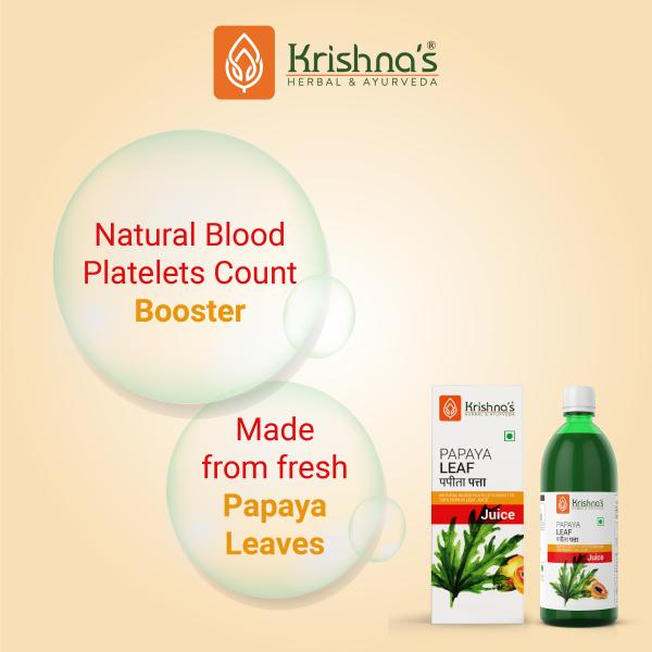 Krishna's Herbal & Ayurveda Papaya Leaf Juice 500 ml - Ayurvedic Juices