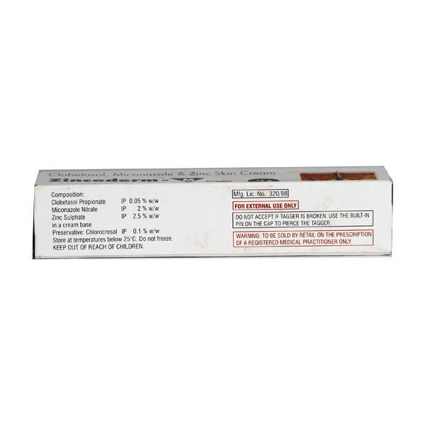 Zincoderm M Cream 15gm - Skin Infections-Toc