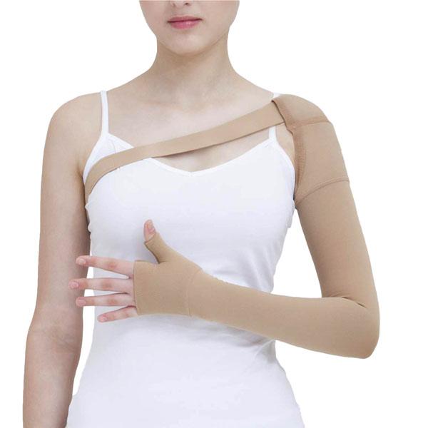 Youleg Medical Compression Stockings Arm Sleeves with Shoulder Strap (L) - Right - Arm/Elbow Supports