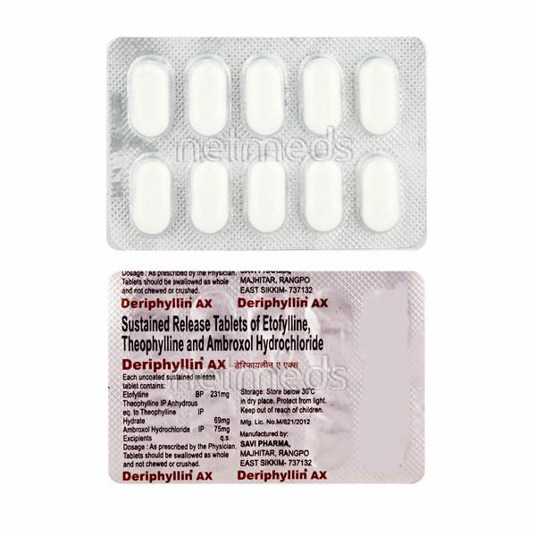 Deriphyllin AX Tablet 10'S - Asthma/COPD-Ast
