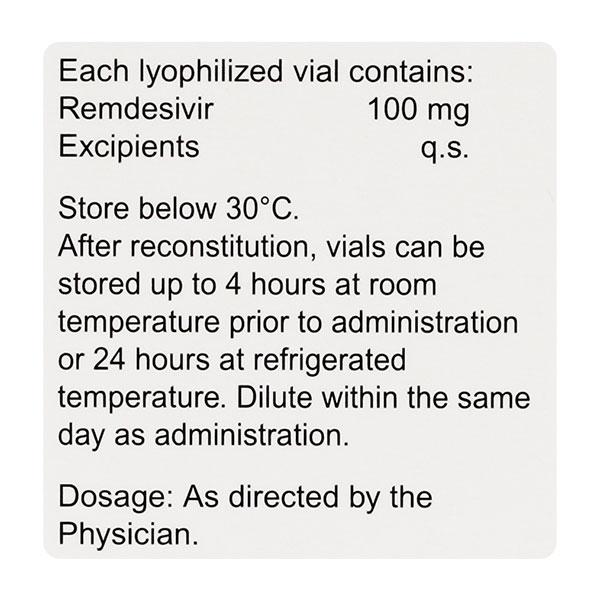 REMDAC Injection 1's - Viral infections-Ant