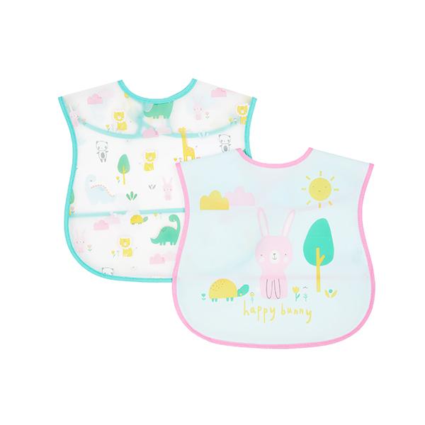 Netmeds | Mothercare Bunny Crumb Catcher Bibs - Multicolor (Pack of 2)