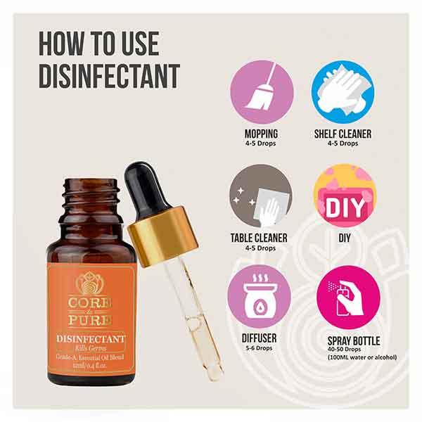 Core & Pure Natural Disinfectant Oil 12 ml - Essential Oils