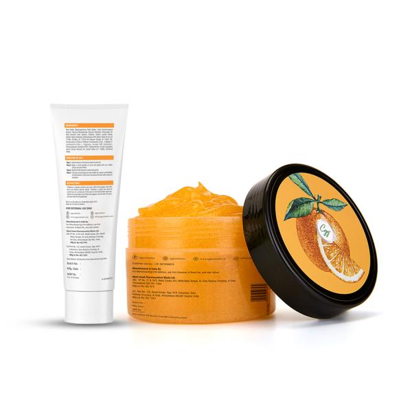 CGG Cosmetics 3 in 1 Gentle Scrub 100 gm + Gel Exfoliating Body Scrub 250gm - Vitamin C - Scrubs & Exfoliants