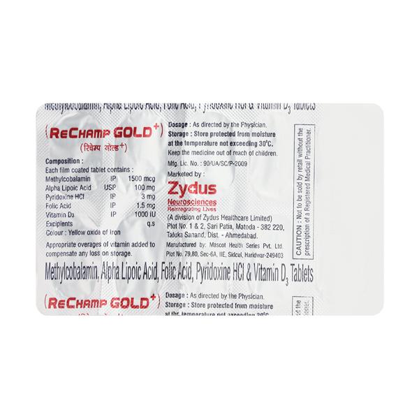 Rechamp Gold Plus Tablet 10's - Supplements-Vam