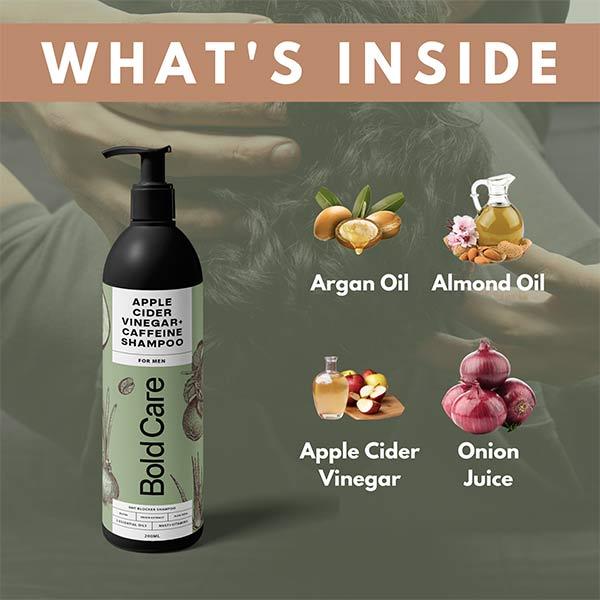 Bold Care Hairfall Control Combo Pack (DHT Blocker Shampoo 200 ml + Biotin Hair Growth Tablet 60's) - Hair Treatment