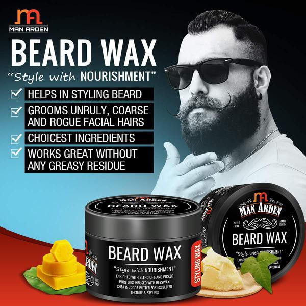 Man Arden Beard Wax - Style wax & Matte Finish 50 gm - Beard Wax