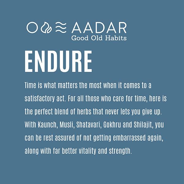 AADAR Endure 500 mg for Vigor that Lasts Capsule 60's - Sexual Healthcare