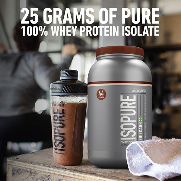 Isopure Zero Carb Protein Powder - Strawberries & Cream Flavour 7.5 lb - Workout Essentials