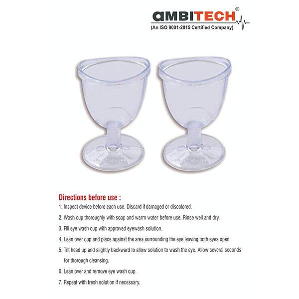 Ambitech Transparent Eye Wash Cup (Pack of 2) - Men Eyeglasses