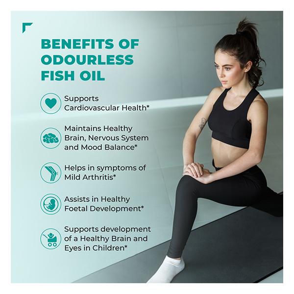 Swisse Ultiboost Odourless Wild Fish Oil 1000 mg Capsule 200's - Omega Fish Oil Fatty Acids