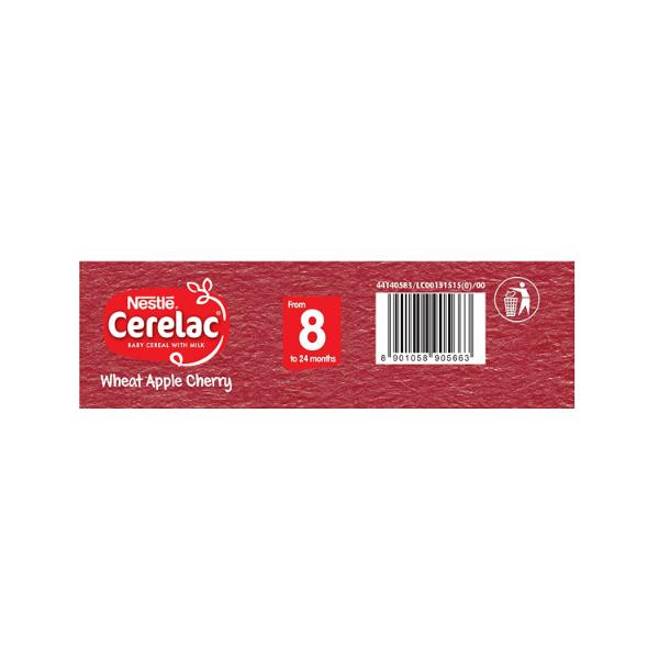 Nestle Cerelac Stage 2 (8 Months+) Powder - Wheat Apple Cherry 300 gm (Refill Pack) - Baby And Infant Supplements