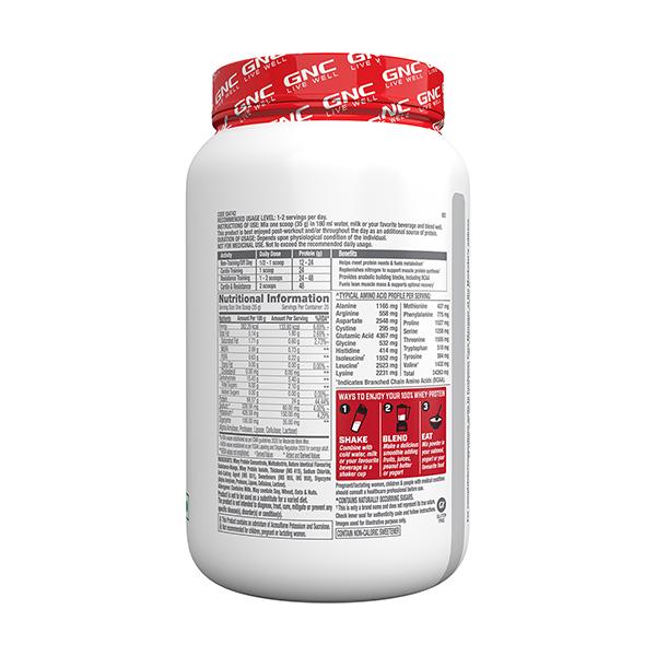 GNC Pro Performance 100% Whey Protein Powder - Mango Smoothie 0.907 kg - Whey Proteins