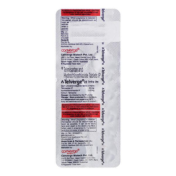 TELVERGE H 40mg Tablet 10's - Hypertension-Ang