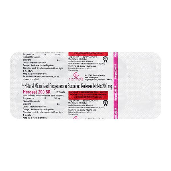 HERGEST SR 200 Tablet 10's - Hormonal Therapy-Oes