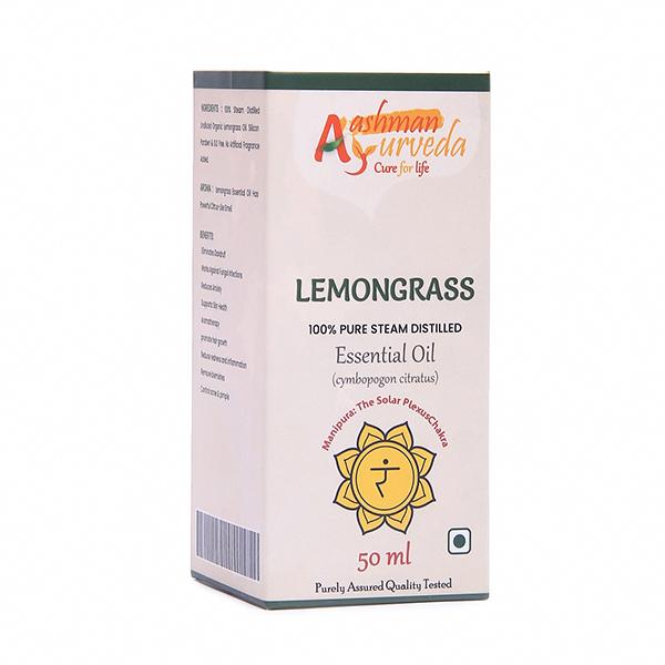 Aashman Ayurveda 100% Pure Steam Distilled Essential Oil - Lemongrass50 ml - Personal Care (Ayush)