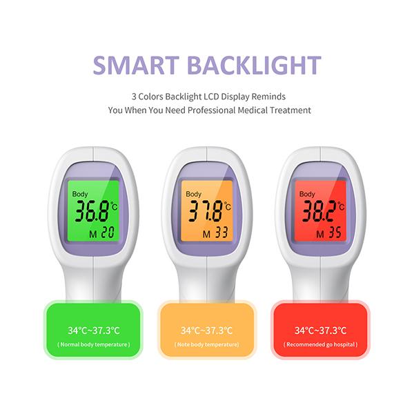 Shenzhen Hezhizhou Non-Contact Infrared Thermometer (HT-668) - White - Health Monitors And Equipment