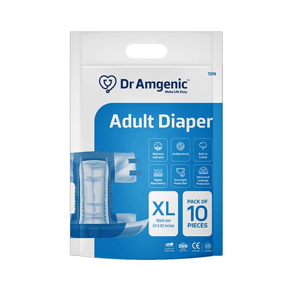 Dr Amgenic Adult Diapers (XL) 10's - Adult Diapers & Pads