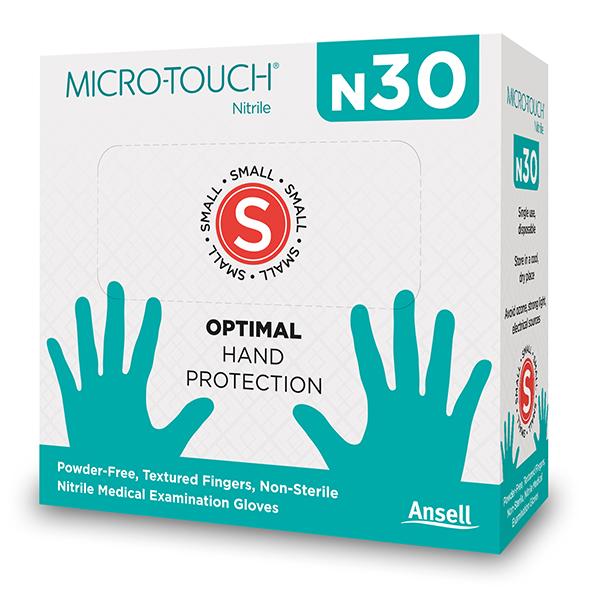 Netmeds | Ansell Micro Touch Nitrile N30 Examination Glove - Small 30's
