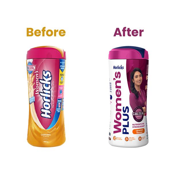 Women's Plus Horlicks No Added Sugar Powder - Caramel Flavour 400 gm (Pet Jar) - Daily Health Drinks
