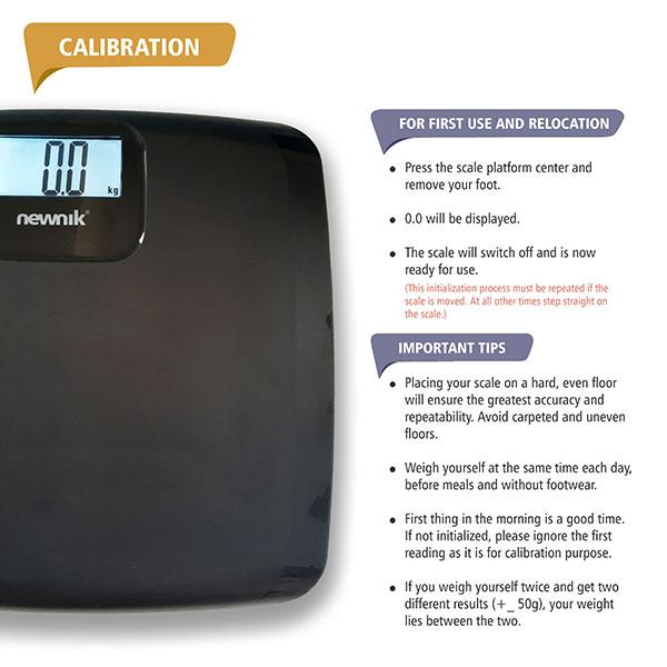 Newnik Personal Digital Weighing Scale - Black (N) - Weighing Scale
