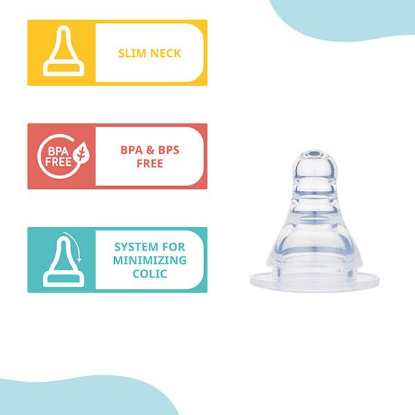 Pigeon Flexible Slim Neck Round Hole 9+ Months Peristaltic Nipple (L) 1's - Feeding & Nursing