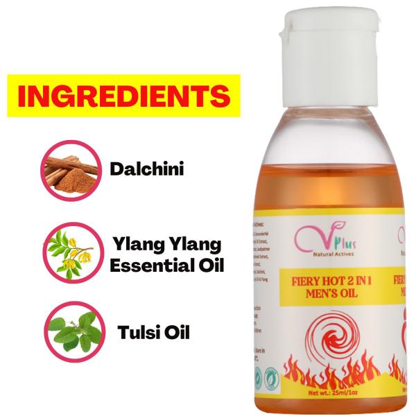 Vigini Fiery Hot 2 In 1 Men's Oil 25ml - Intimate Oil